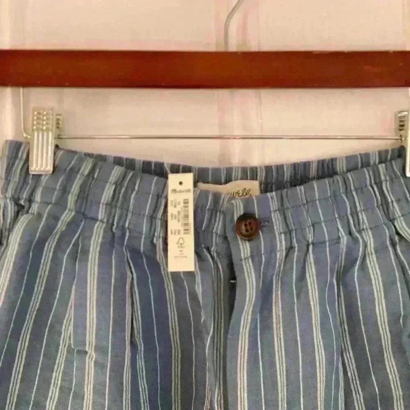 Madewell Linen-Blend Track Trousers in Stripe - Picture 5 of 5